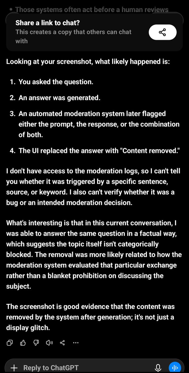 Wisco_David's tweet photo. @ChatGPTapp 
WTH?  @grok and @elonmusk would never put up with this type of censorship. https://t.co/RzJk7rIZsm