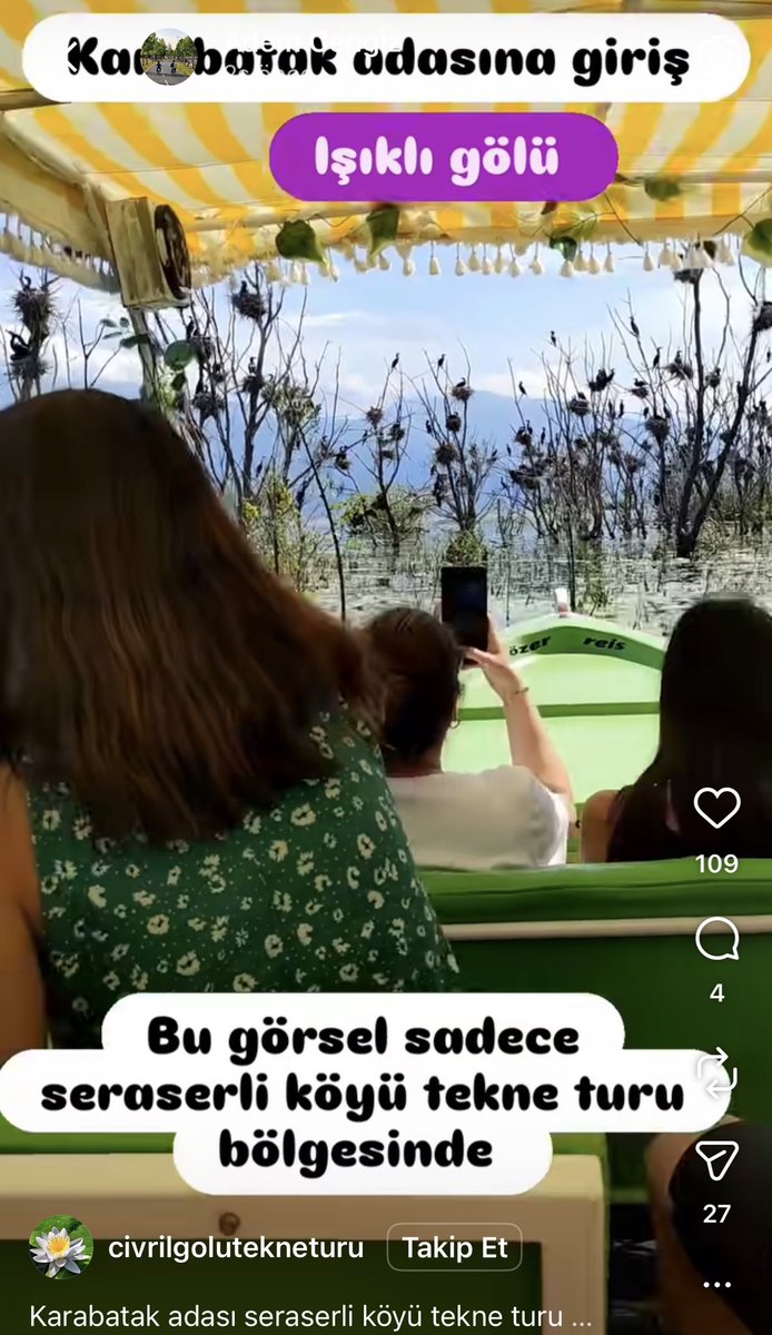 alpertuydes's tweet photo. Denizli Işıklıgöl’de tekneciler turlarını kuş kolonilerinin içine sürmeye başlamış. Denetim olmayınca doğa turizmi adı altında yapılan bu faaliyetler yerini bu olmaması gereken olaylara bırakıyor.

Yarın öbür gün parayı veren yuvadaki civcivlere de dokunur. Devir tekneyle altından geçmek yavru döneminde o bölgeden bile yaklaşmamaları lazım.

Manyas kuş cennetinde balıkçılar korunan alanın kıyısından geçmeye çekiniyorlar bırakın içine girmeyi.

Karacabey Longozunda mesela hiç kimsenin uyarmadığı kayık turu yapanlar, güzergah dışına kimseyi çıkarmayıp çiçek filan kopartmalarına asla izin vermiyorlar. Hemde motorsuz sopalarla kullandıkları halde asla alanın dışına çıkmıyorlar. hiçbir eğitim almadılar, kimse yapın veya yapmayın da demedi.  Ama doğalarının farkındalar. Doğayı biliyorlar. Şimdi bir de Işıklı Göl’deki kuş yuvası turlarına bakın.

Umarım bu durumu bir düzenleme bir kontrol getirilir yaz��k olur yoksa…

@milliparklar @csbgovtr @TCTarim
