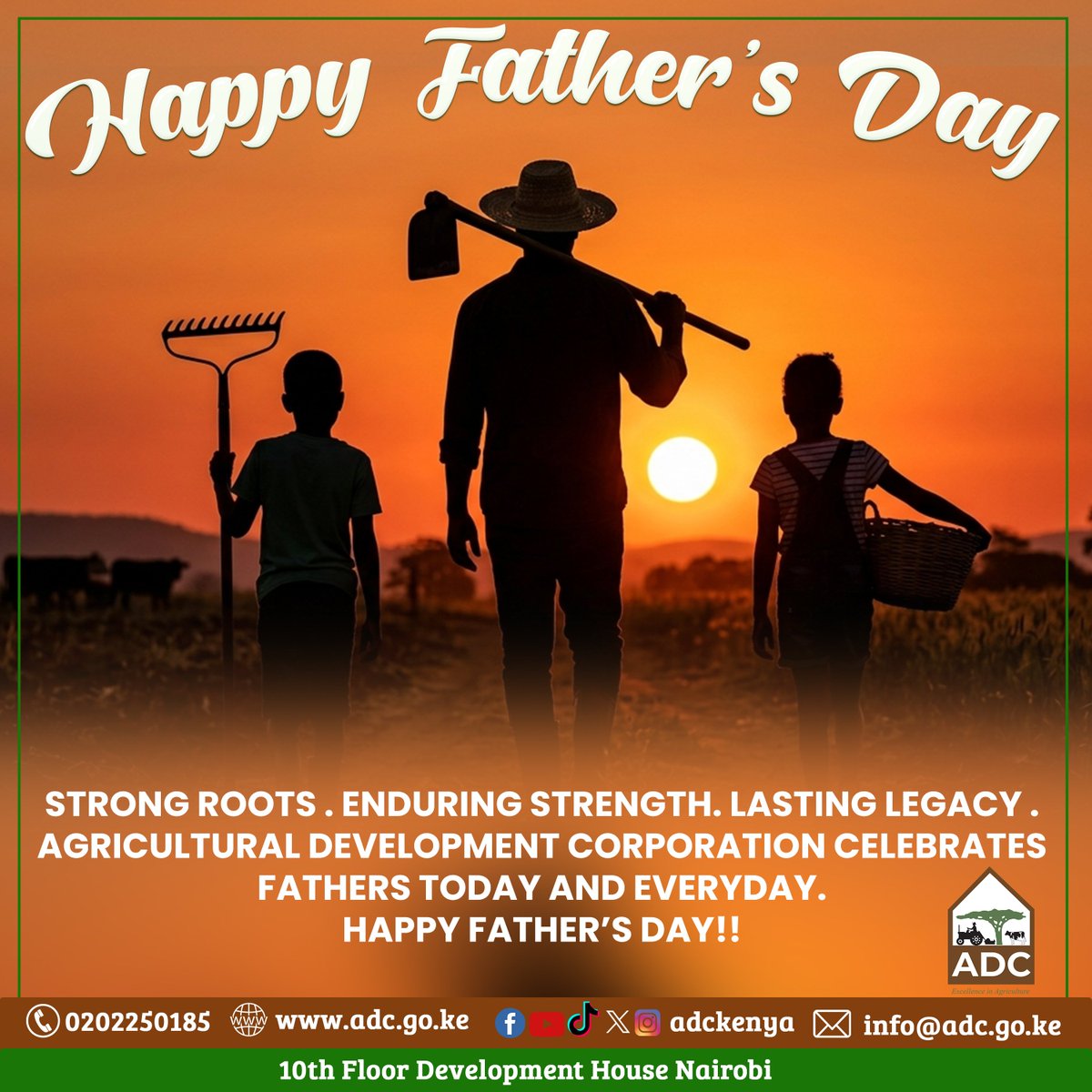 AdCke's tweet photo. Happy Father's Day from  Agricultural Development Corporation https://t.co/n51igHRTcB