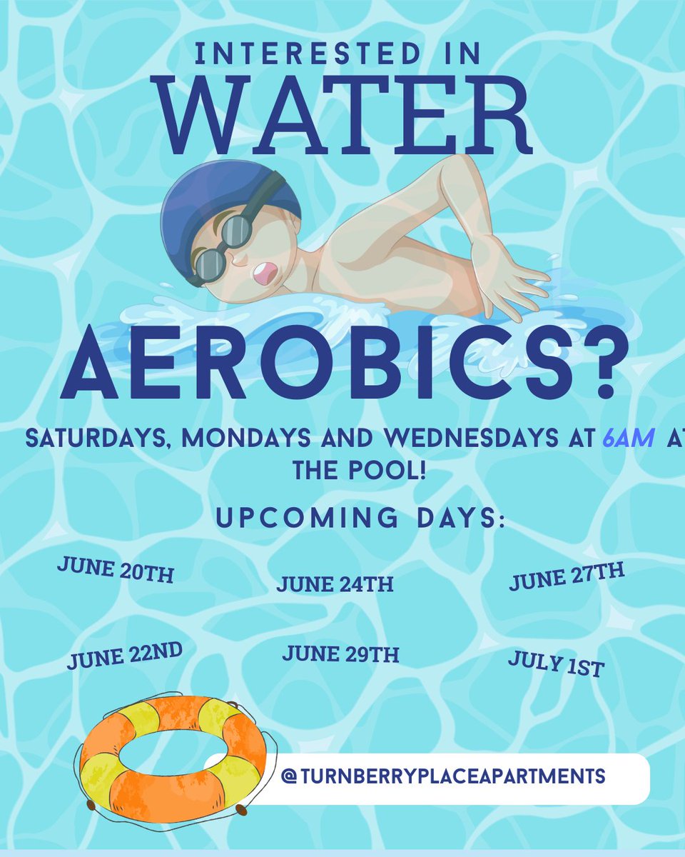 Turnberry_Place's tweet photo. Looking for a fun way to spend some time in the water? Look no more!
#water #fun #aerobics #earlybird #getstheworm #turnberry #summertime #lovewhereyoulive #stpeters #apt. #pool #time https://t.co/aRyrQEGayV