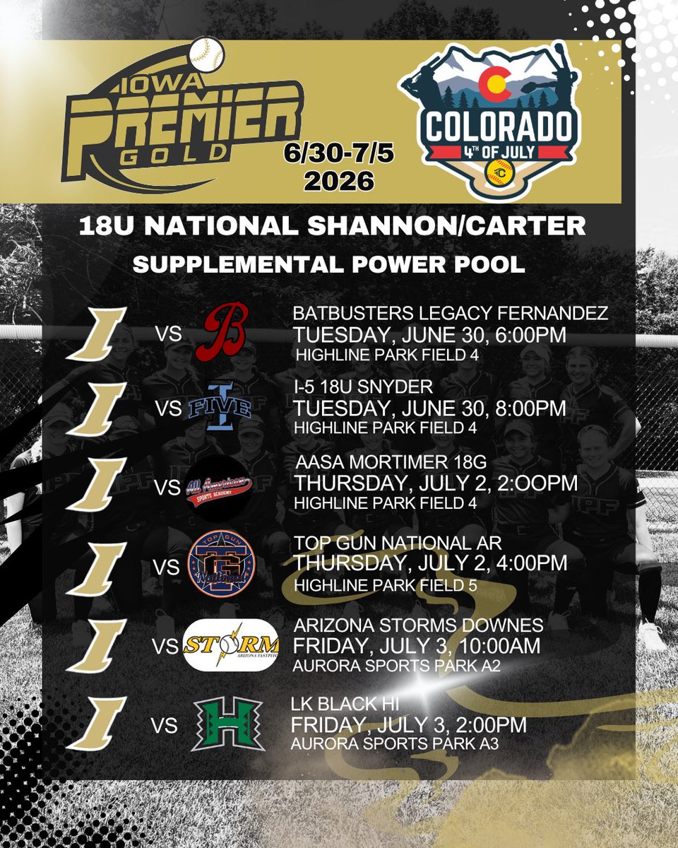 ipf18ucarter's tweet photo. Our second stop in Colorado is the Triple Crown Sparkler in Aurora, CO. After the IPF ORG Workout on Monday, June 29th, 5-7PM, we hit the fields Tuesday June 30th. #allgasnobrakes https://t.co/EG0BPaxg2D