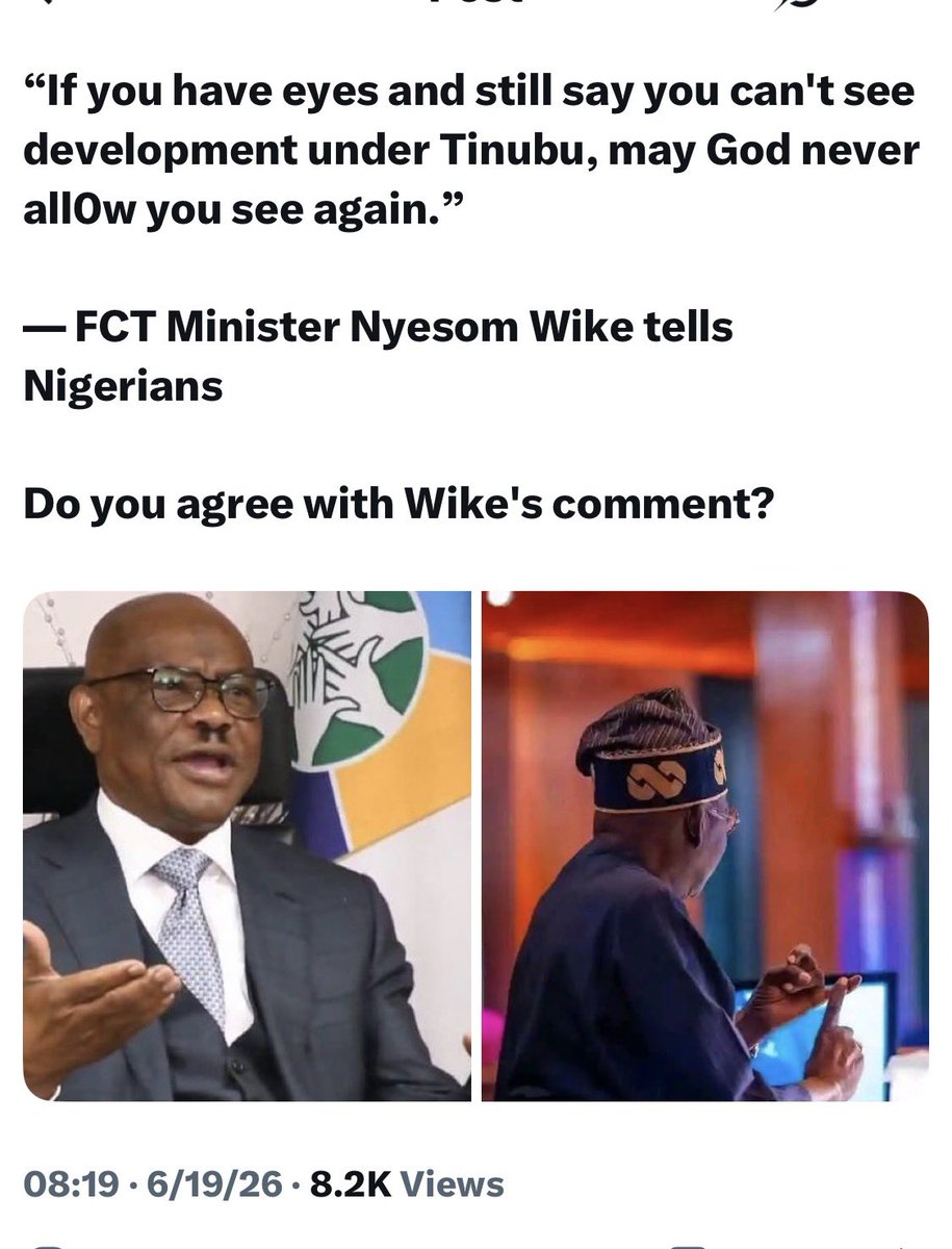 PrayersObi's tweet photo. @ruffydfire WIKE,if you have eyes but ignore and still say you can’t see how people are insecure,butchered and abducted under Tinubu’s corrupt ruin,may God never allow you and your generation to be healthy and see again,in Jesus name https://t.co/i5DWaerp7F