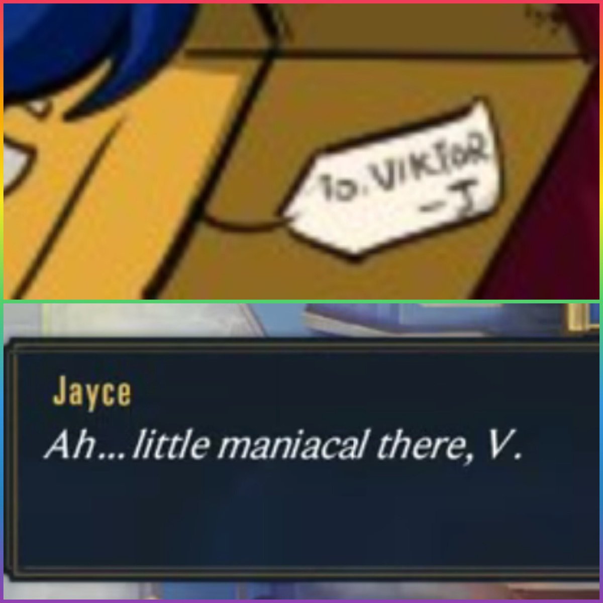Jayvikwaistgrab's tweet photo. Good day to remember that Jayce and Viktor have pet names for each other 😌
#Jayvik #Vikjayce https://t.co/ftMcHVsm4F