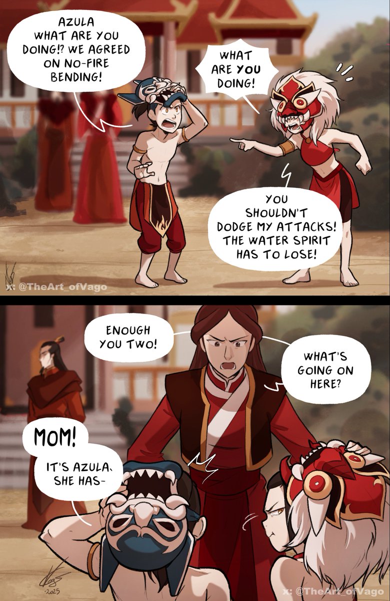 TheArt_ofVago's tweet photo. 🔥PART 3🔥
Zuko must be protected!💕
The royal family is really complicated...but Ozai is the only one to blame😓
#atla #zuko #azula #firenation #avatar #avatarcomics #firesiblings #firelord #avatarthelastairbender #firebenders #vago https://t.co/qE2tzFb1GJ