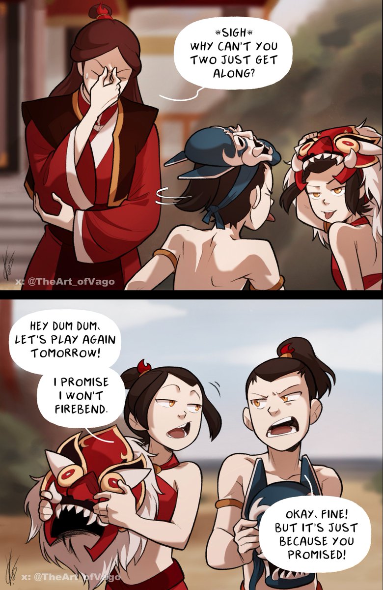 TheArt_ofVago's tweet photo. 🔥PART 3🔥
Zuko must be protected!💕
The royal family is really complicated...but Ozai is the only one to blame😓
#atla #zuko #azula #firenation #avatar #avatarcomics #firesiblings #firelord #avatarthelastairbender #firebenders #vago https://t.co/qE2tzFb1GJ