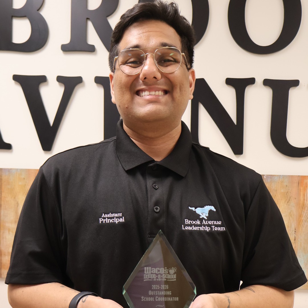 WacoISD's tweet photo. 🎉 Big shoutout to Assistant Principal Sage Cavazos from Brook Avenue Elementary for winning the Adopt-A-School Partnership Award for Outstanding School Coordinator! Your passion and hard work make a real difference, and we couldn’t be prouder of you! Keep up the amazing work! 🌟 #WISDomWorksWonders