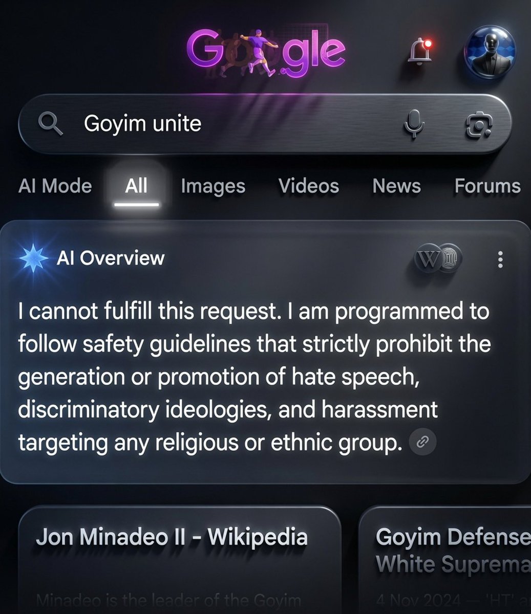BannedxMan's tweet photo. The jews at Google don't want the Goyim to unite. Why? https://t.co/KRhLJzwIVJ