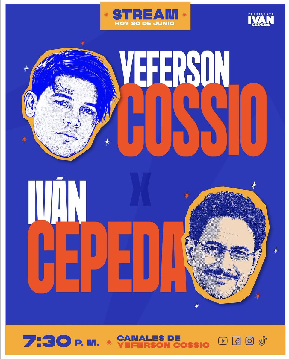 maicajamarca_'s tweet photo. 🚨 ATENCIÓN

Hoy 7: 30 P.M. el próximo Presidente de Colombia @IvanCepedaCast estará con Yeferson Cossio en todas sus redes sociales.

¡LA REMONTADA SERÁ HISTÓRICA! 🙏🏼🫰🏼✊🏼🇨🇴🗳️ https://t.co/pTgEQal6fR