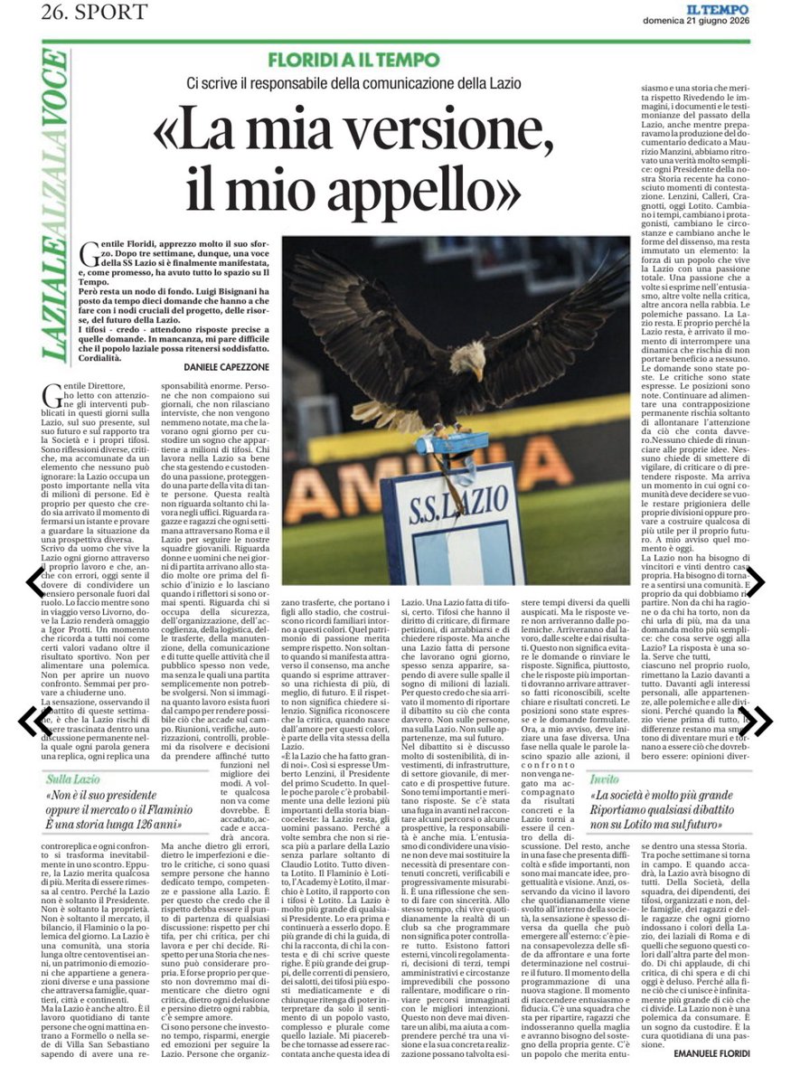natainfastidita's tweet photo. La contestazione non nasce perché la Lazio è fallita, ma perché molti tifosi non vedono più un progetto che li rappresenti. Stabilità sì, ma senza ambizione e dialogo resta solo una gestione. Ed è qui che si è aperta la frattura. #Lazio  @tempoweb https://t.co/O6bbAmCO7u