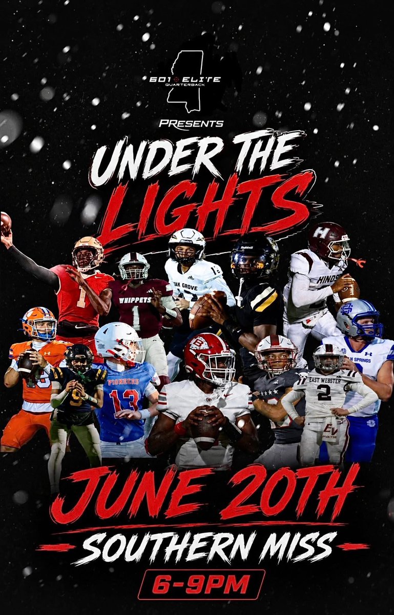 Thad_Wilder2's tweet photo. Me and the bro @ShowtimeAllen0 headed to @SouthernMissFB to have fun and compete under the lights with @wyattdalton4 and some of the best QBs and WRs on the coast! #workinprogress @QBHitList @fb_underdawgs @HallTechSports1 @CoachBingham7 @helmet2helmt251 https://t.co/qyG4v9P1MR