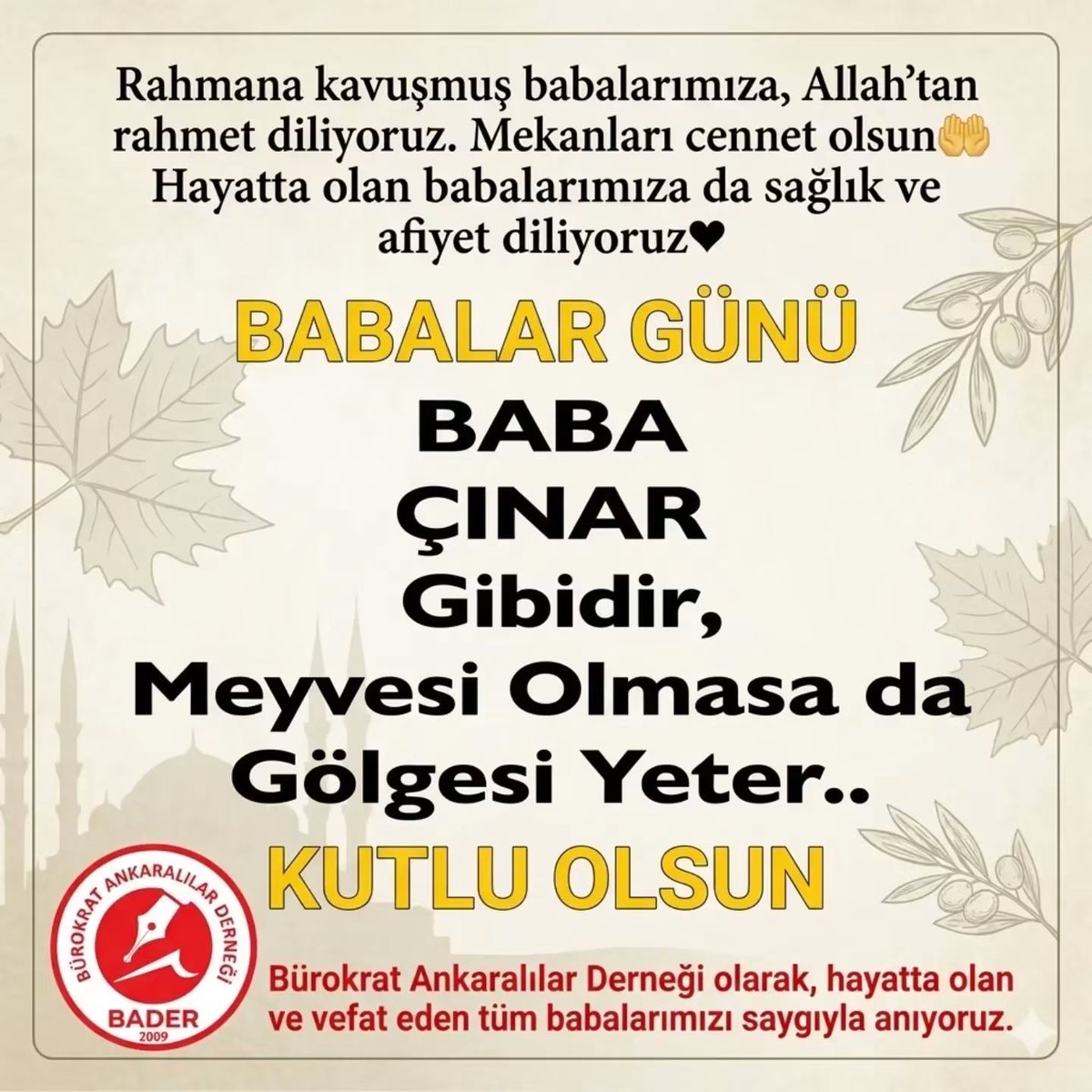 BaderAnkara's tweet photo. #BabalarGünü

#BADER
#BürokratAnkaralılarDerneği https://t.co/SPGDow9dVs