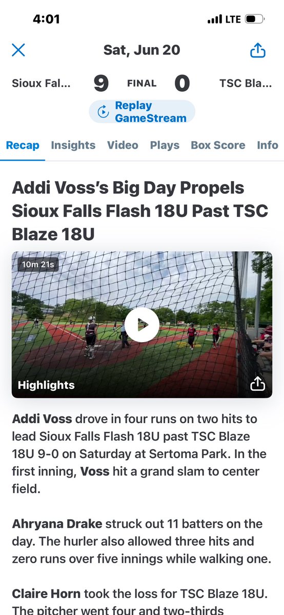 AhryanaD2027's tweet photo. not going to lie… we were on the struggle bus this morning but came back strong to go 2-1 in pool play and land a gold bracket appearance! When my team is locked in we are🔥🔥🔥
5 innings 11 K’s 1 walk 3 hits zero runs.  I love my team !! @Zoeybathke_10  @CoachErin3 https://t.co/tmgozO4PpJ