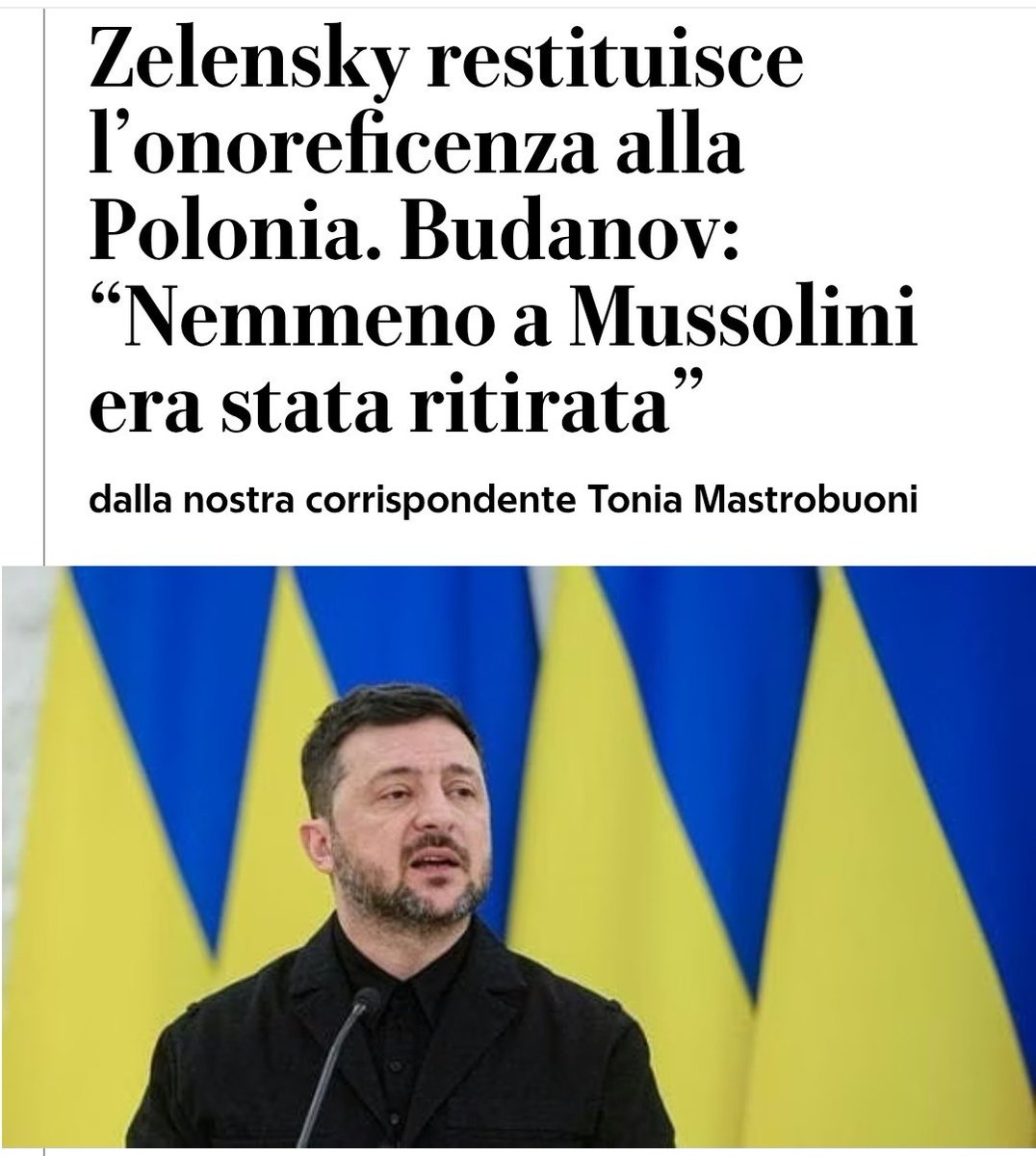 ChroniclesKiev's tweet photo. Venerdì 19 giugno, il presidente polacco Karol Nawrocki ha revocato l'Ordine dell'Aquila Bianca a Volodymyr Zelensky. Il motivo è stata l'assegnazione del nome "Eroi dell'UPA" a un'unità delle forze speciali ucraine.
Ma l'Ordine dell'Aquila Bianca non è stato ancora revocato
1/5 https://t.co/1odQmlEbAM