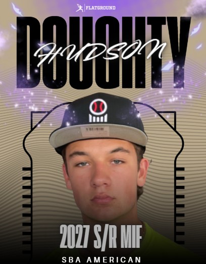 JRudd_Scout's tweet photo. Can't miss #uncommitted recruit in ATL next week at @PerfectGameUSA 17u WWBA. 2027 @hudson_doughty is a 6'0/195 lbs true switch hitting infielder. He's got a 4.0 GPA and 1220 SAT. One of those dudes flying under the radar. With @SBATheShow American. @FlatgroundBats @jakerobbins49 https://t.co/uc8aA9j2SO