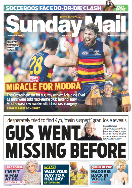 theTiser's tweet photo. The front page of today’s Sunday Mail 🗞️
Read here 👉 https://t.co/NNxdOUJ4EG https://t.co/EQKYhc8aZD
