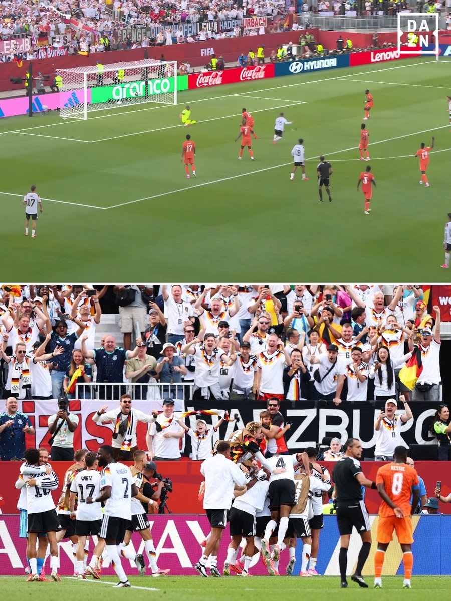 DAZNFootball's tweet photo. Heartbreak for Ivory Coast. Elation for Germany 😳🇩🇪

Deniz Undav strikes in the dying moments to seal a hard-fought 2-1 victory.

#FIFAWorldCup | #Germany | #Undav https://t.co/sStq9r8UJE