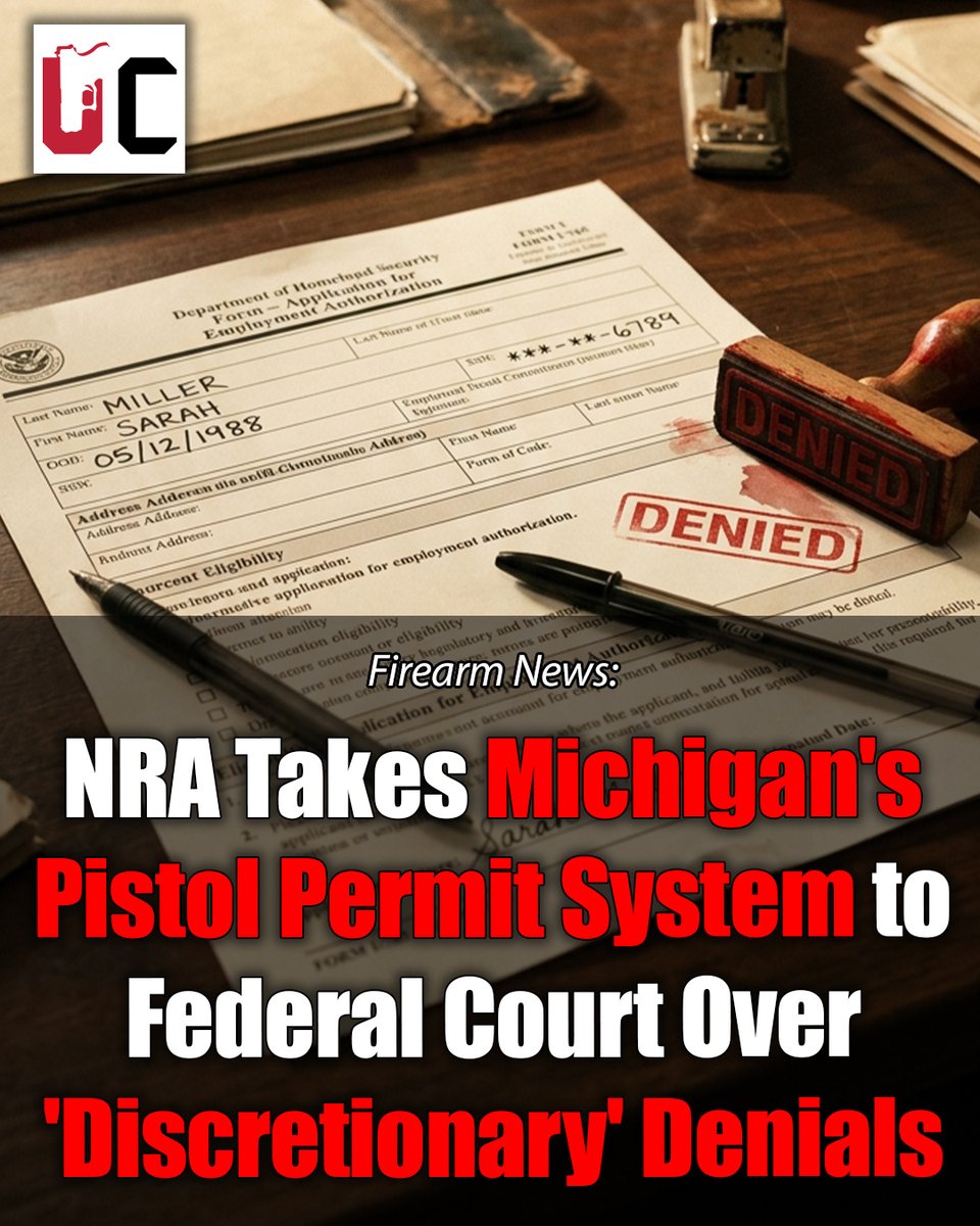 USACarry's tweet photo. A Michigan man passed the FBI's background check and got written federal confirmation he could legally buy a gun.
His local police department still refused to let him.
Now the NRA is in federal court.
https://t.co/oLjA9NUJoQ https://t.co/zauqLTZLyJ