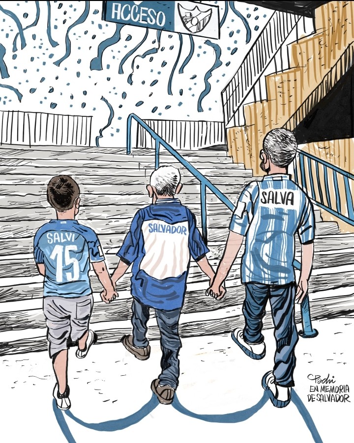 Inmakin79's tweet photo. Abuelo.... sé que lo estás viendo... subimos a primera...💙 @Pachi_Idigoras @MalagaCF https://t.co/JsrPXYetvn