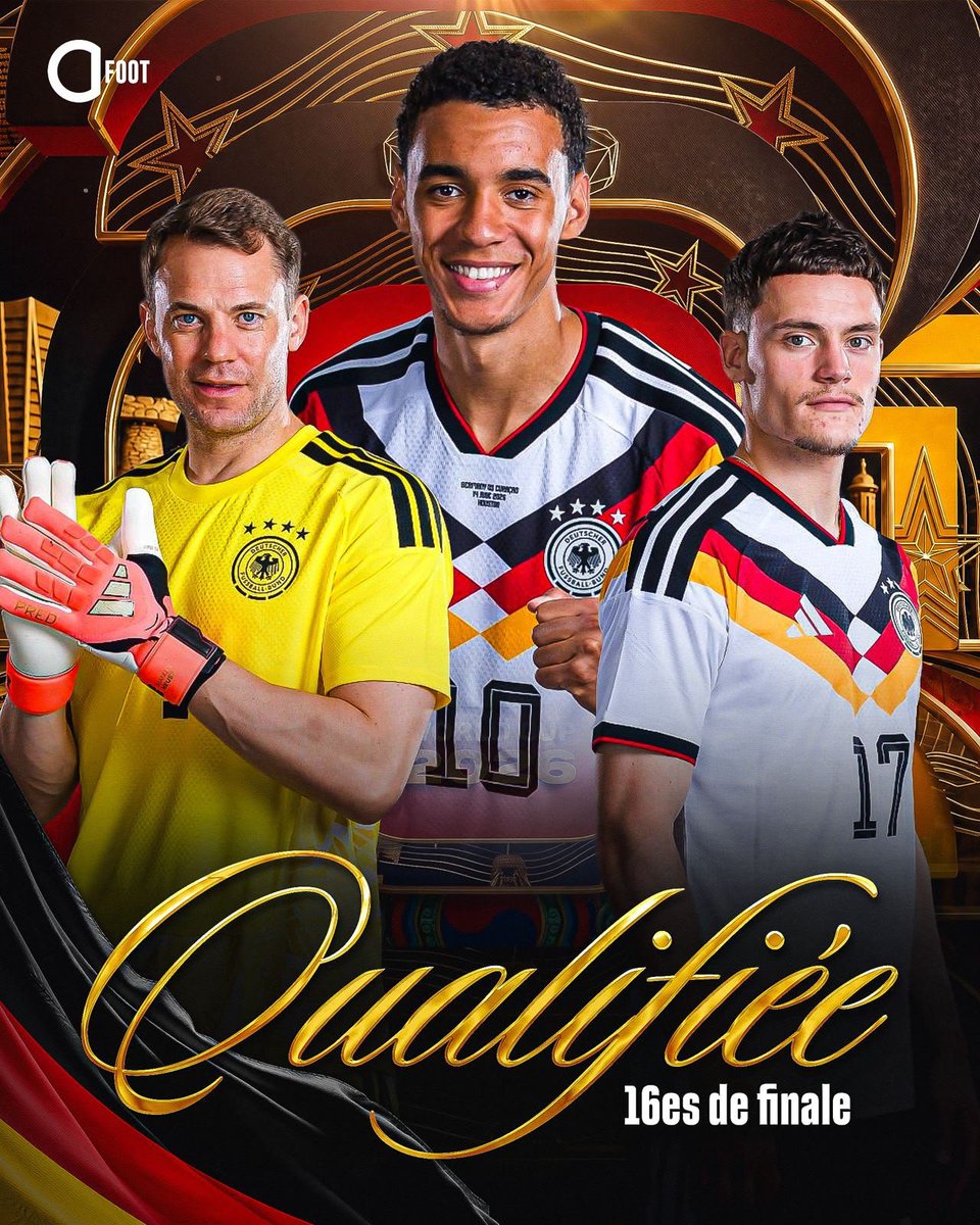 Footplanet_'s tweet photo. 🚨🚨 OFFICIEL ! L'ALLEMAGNE 🇩🇪 EST QUALIFIÉE POUR LES SEIZIÈMES DE FINALE !!! ✅ https://t.co/c0Z29qnvJB