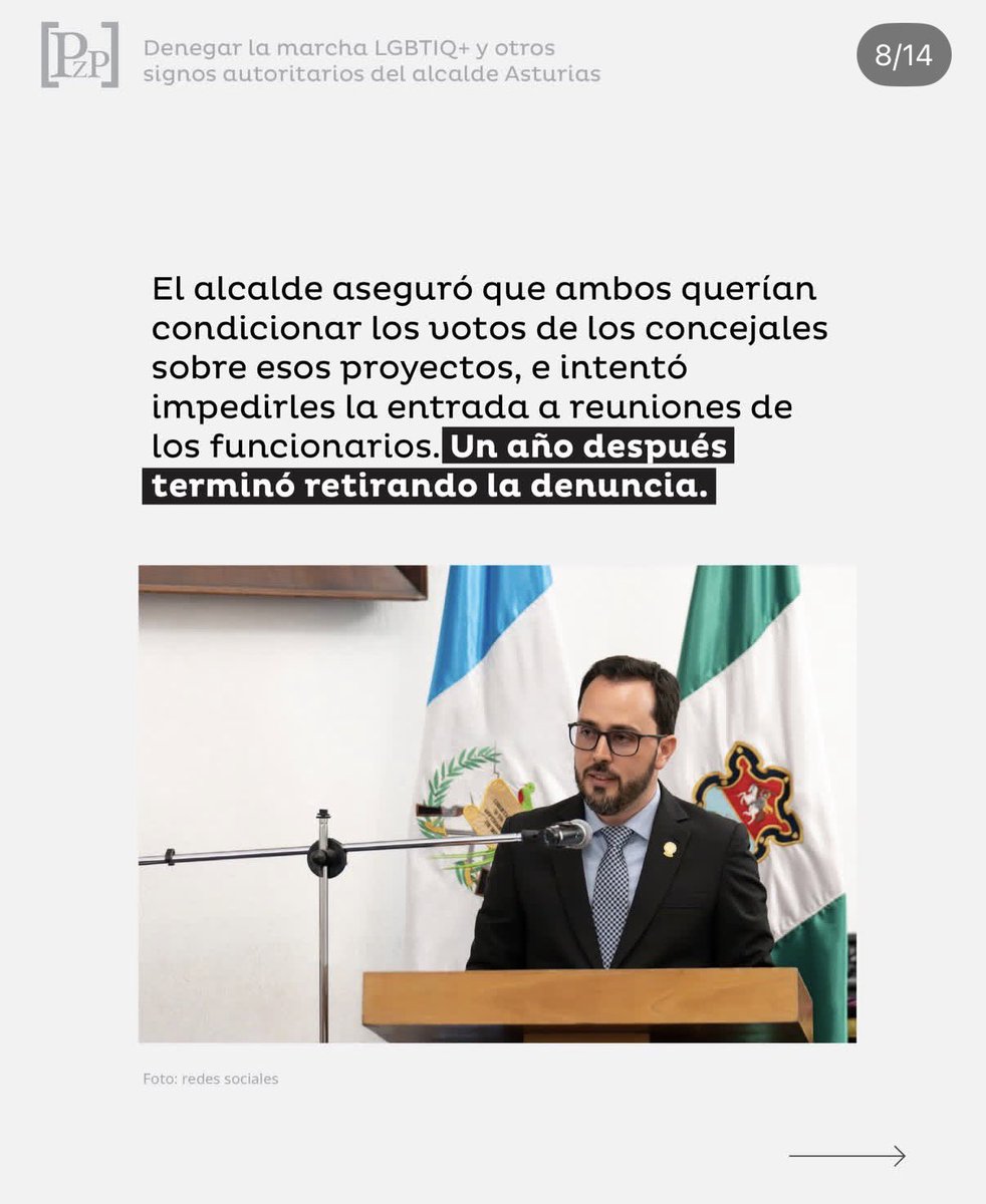 carlosrkestler's tweet photo. ⚠️ No es solo la marcha LGBTIQ+, @JuanMaAsturias ha mostrado otros signos autoritarios en Antigua Guatemala. Tiene un historial de recortar libertades de vecinos y comunicadores.

Un carrusel de @PlazaPublicaGT en IG recuerda dos casos: https://t.co/wi7OmeAwyy https://t.co/IVH4OpOFGc