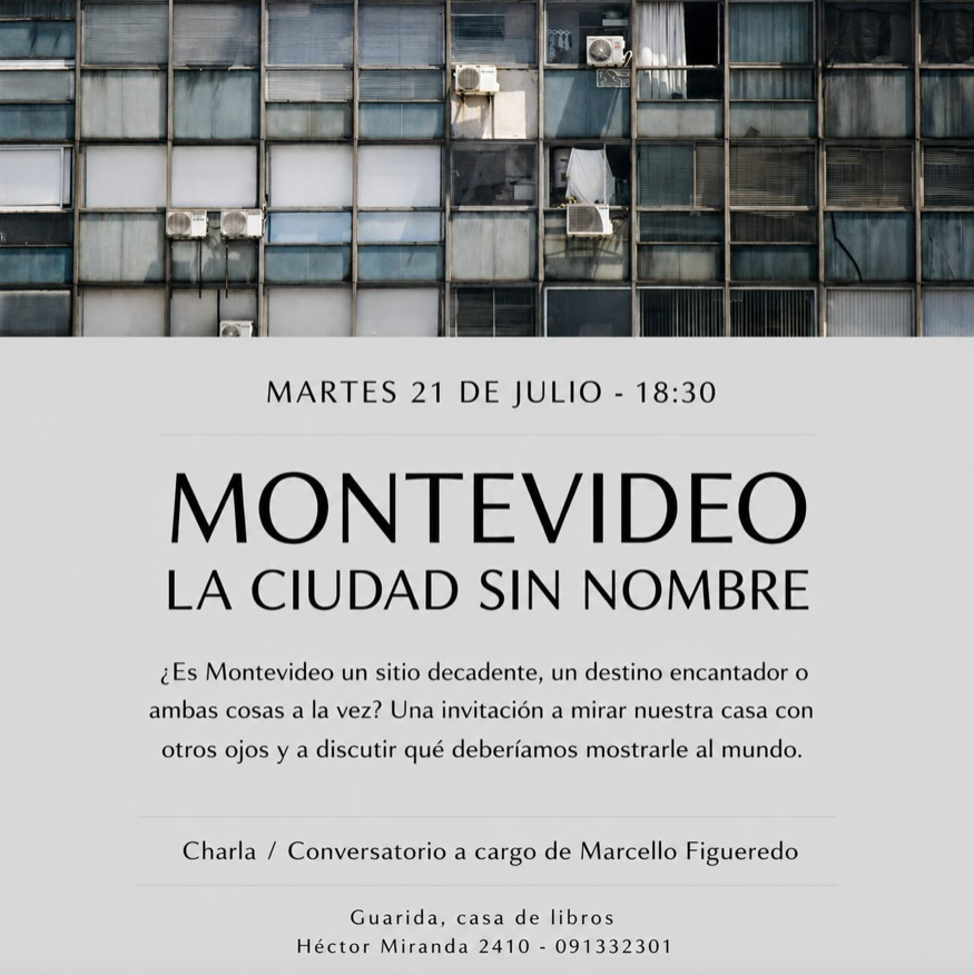 marcello_fig's tweet photo. Primer aviso a los navegantes. En un mes, conversaremos sobre #Montevideo en #Guarida, donde me da mucho gusto desembarcar.
Más detalles en👇
https://t.co/MJvZqM4l5I https://t.co/fc24NNz3Ar