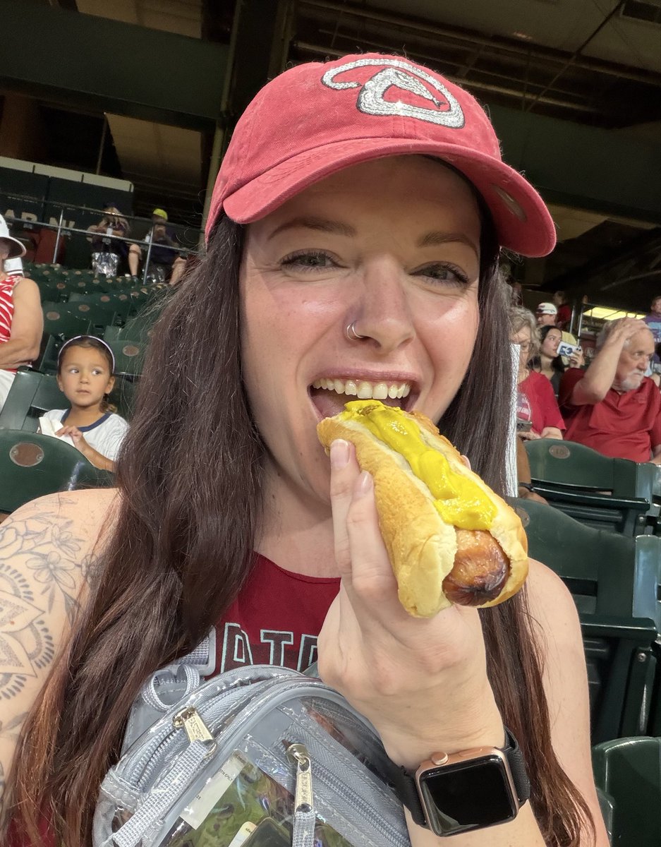 jesi_cat's tweet photo. I’m not saying I’m good luck, but the Diamondbacks have won every time I’ve eaten a glizzy at a game this season. Marte also hit a home run each game too 🤷🏻‍♀️ https://t.co/myWYy007Qo