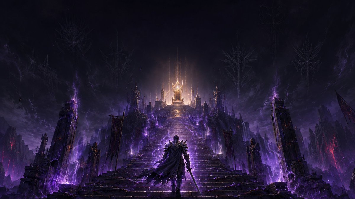 soulfarmbot's tweet photo. ⚔️ The dark lands grew three circles taller — Master, Grandmaster, the throne of Legend. Stages 51–80.

Now you don't just enter the next league. You Ascend — a rite that burns real hours, or Gold to skip the wait.

No token. Just the climb. 

https://t.co/OrX3GQNQVk https://t.co/vTW4B51flZ