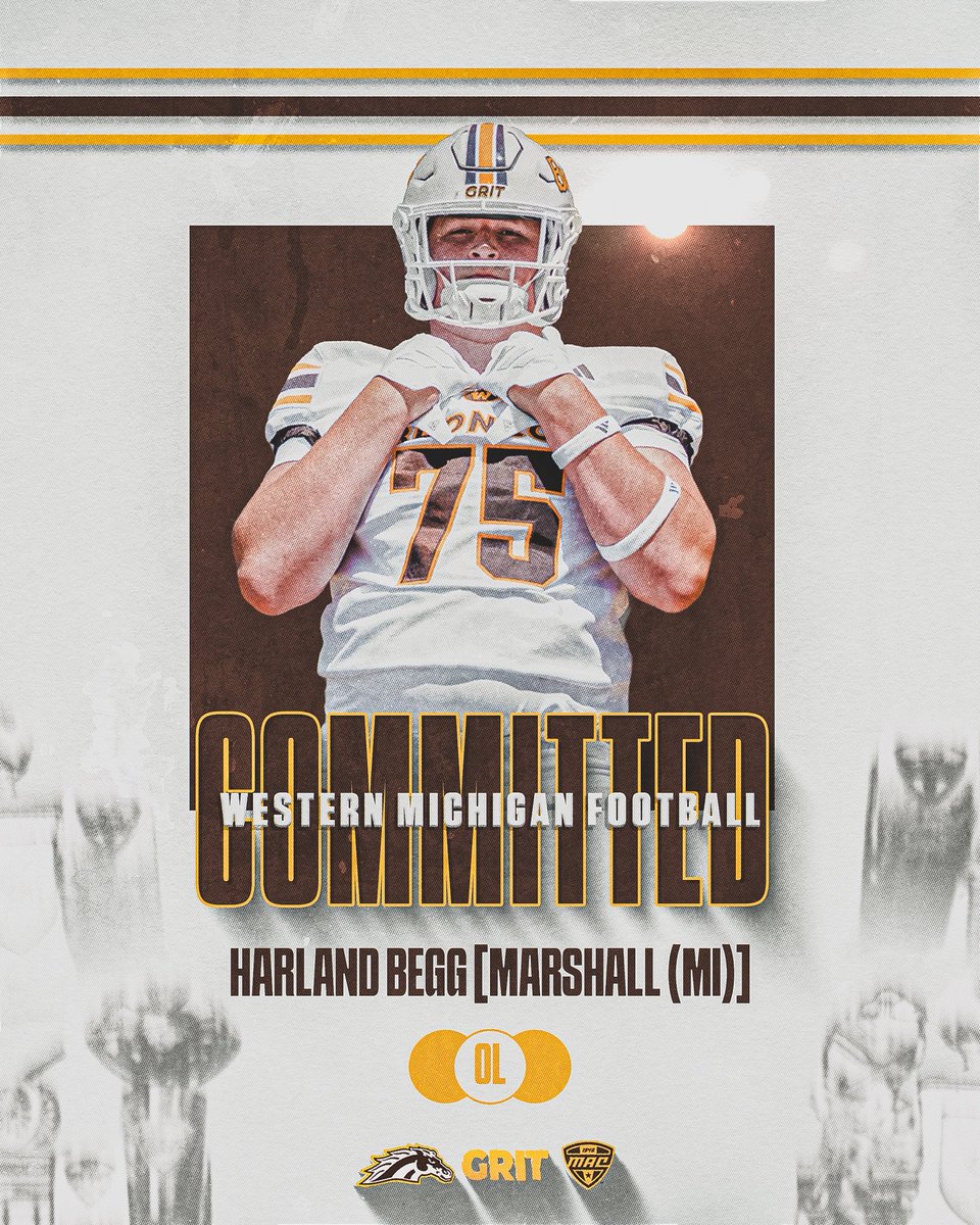 HarlandBegg75's tweet photo. I am thrilled to announce that I have committed to Western Michigan University Football!
GO BRONCOS!
@pawlakjoe @CoachLT_WMU @coachwaltbell @ctoudle1 @EthanBrenesFB @CoachFarley7 @BoLincoln2 @Jsal1211 https://t.co/SlKDB1bUcO