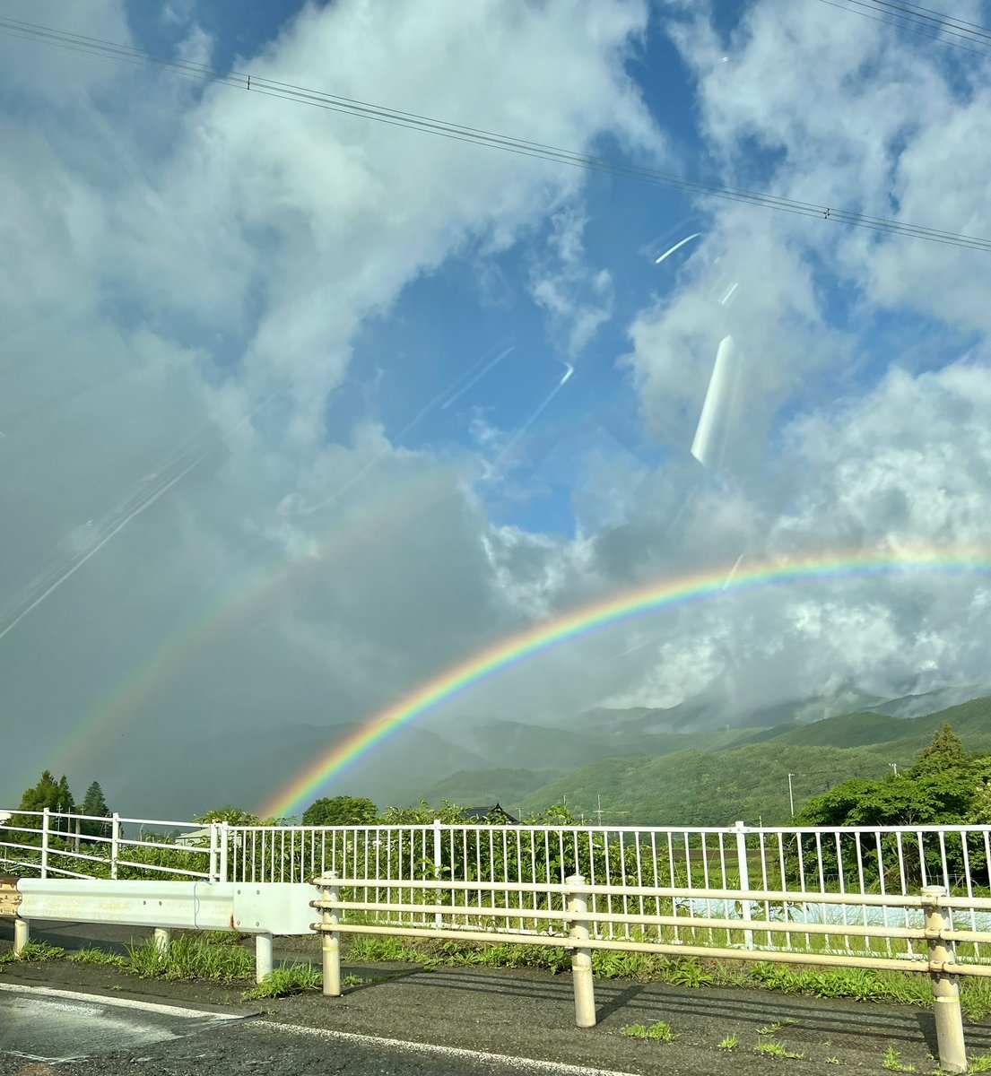 surfandsnowman's tweet photo. lucky double rainbow🌈
みんなにイイコトありますように✨ https://t.co/xXv6TMpb2x