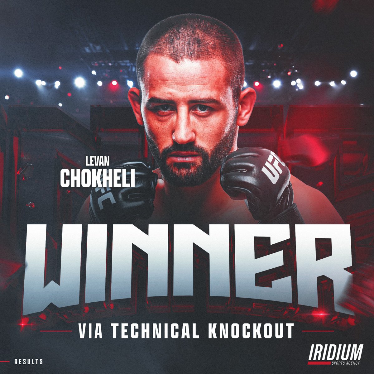 TeamIridiumISA's tweet photo. 🚨 #TeamIridium's @LChokheliii takes care of business in his hotly anticipated @ufc premiere, taking home the dub by 1st-RD TKO at #UFCVegas119 🚀 #TheDarkside https://t.co/SF2Lu6SWxN