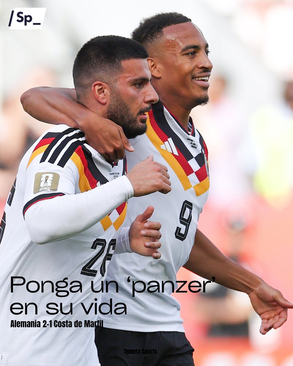SpheraSports's tweet photo. FT #Alemania 2-1 Costa de Marfil | Deniz Undav rescata a una Alemania que perdía ante un combinado marfileño que rozó el triunfo. El delantero del Stuttgart lleva 3 goles en el Mundial en 56 minutos de juego y le demuestra a Nagelsmann que debe ser titular. https://t.co/fXit2voi7t