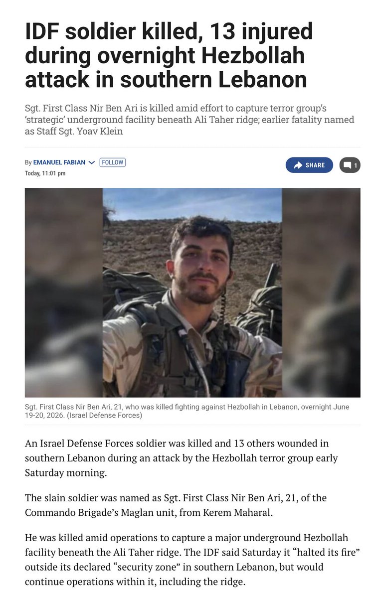 dimitrilascaris's tweet photo. The Lebanese resistance has eliminated yet another Israeli terrorist and wounded 13 other terrorists.

#Lebanon https://t.co/DaQgcfLudD