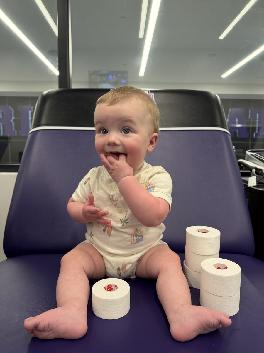 TGood18's tweet photo. Belated sixth month update for little man! Got to see his buddies on team #65 this afternoon! https://t.co/dW6FRdBMfR