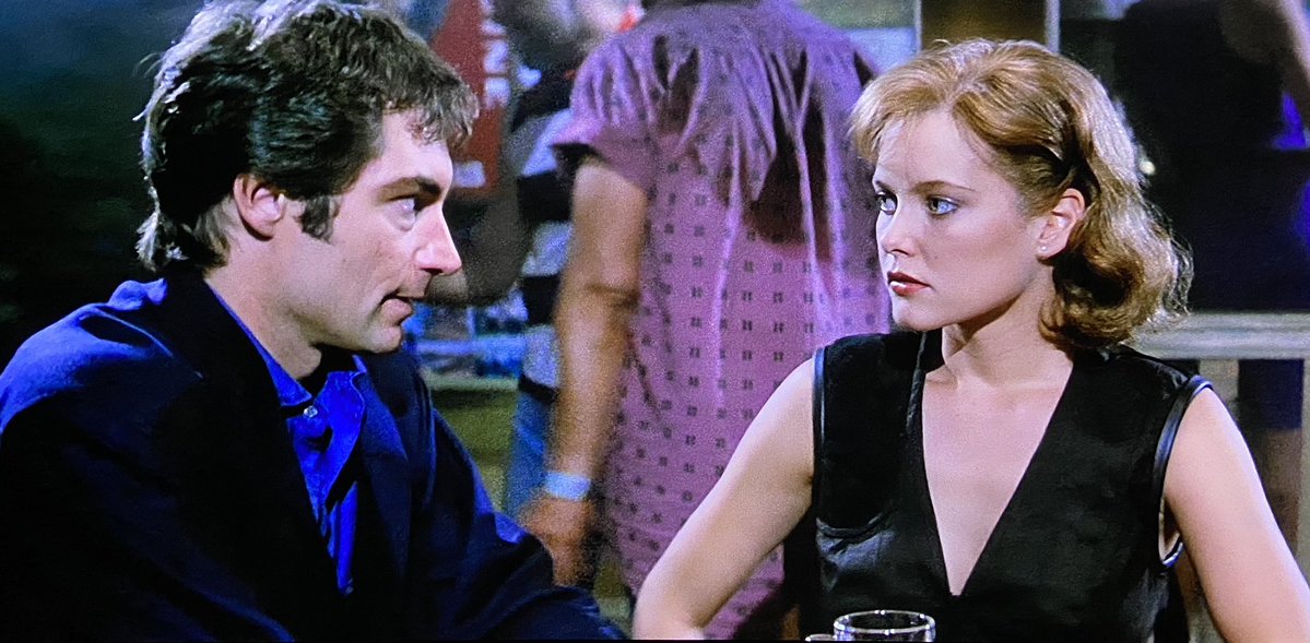trevorbaxendale's tweet photo. Everything that happens from Bond first meeting Pam in the Barrelhead Bar to them kissing takes place in real time. That’s about 6 minutes. Fast work, even for our lad. https://t.co/PGnQgHR4oQ