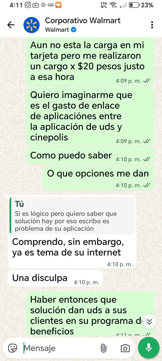 CL_SanchezTapia's tweet photo. @WalmartMexico Así de siempre para las soluciones de @WalmartMexico @walmarthelp @WalmartMXyCAM @Walmart @WalmartOrg unos patanes https://t.co/7D6DqfQAiS