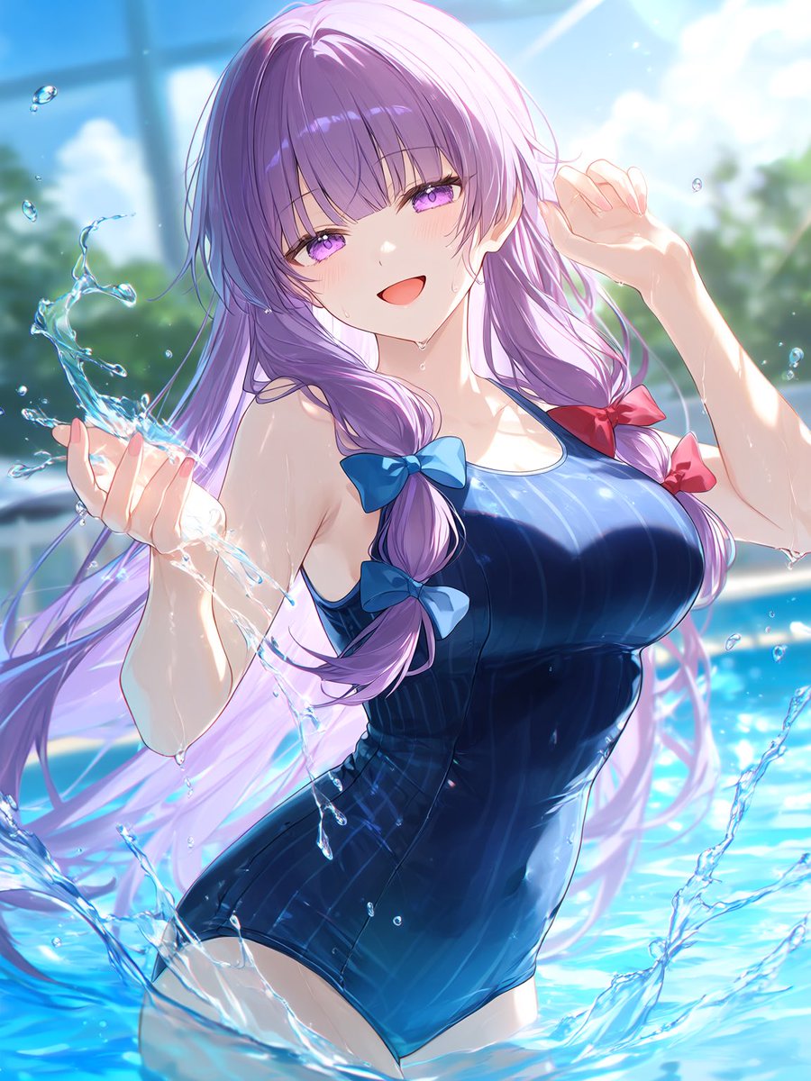 koipatche_fern's tweet photo. 1枚目→女子高生パチュリー
2枚目→巫女パチュリー
3枚目→警察官パチュリー
4枚目→プールで遊んでるパチュリー

#東方Project #AIイラスト https://t.co/3zIk4VL2as