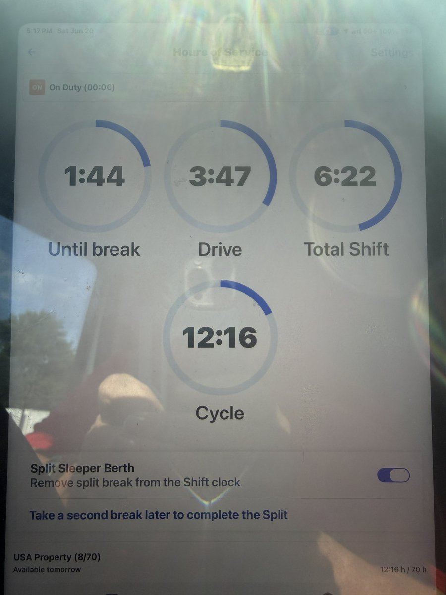 rc21102's tweet photo. Have to stop for 8 plus hours can’t deliver Walmart till 2 am. I’m 2 miles away. Fuckers https://t.co/n8qw5ZJSIZ