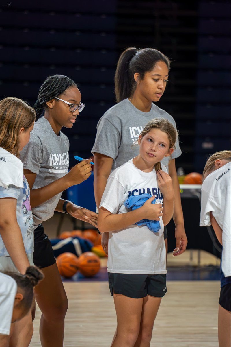 IchabodWBB's tweet photo. We loved having our current Bods &amp; lil future Bods in Lee Arena this week! Our players stepped in to the role of “Coach” for youth camp - thank you for your direction, advice, &amp; positivity! https://t.co/YZEUlMYKtC