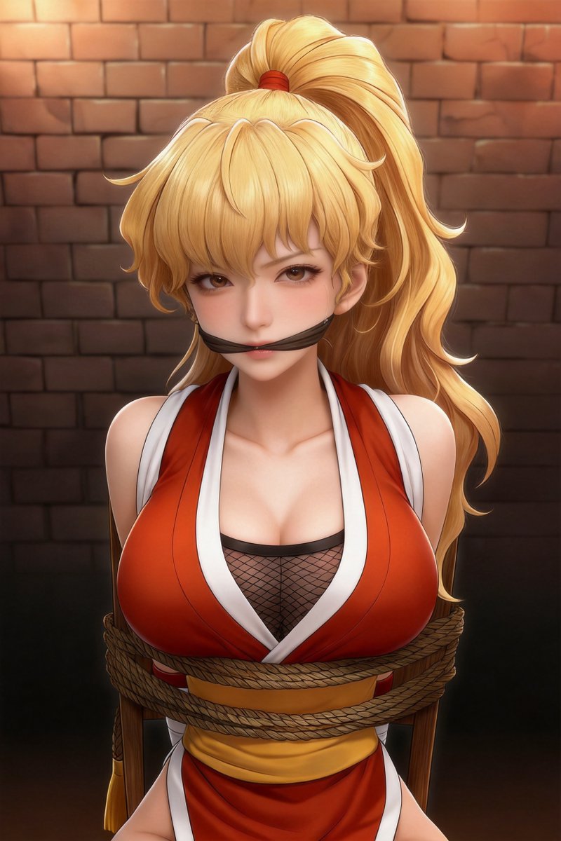 mikehaggar0903's tweet photo. 先ほど投稿したファイナルファイトのマキとルシアの椅子拘束画像を実写にしてみました
猿轡だけで破壊力アップして何かに目覚めそう
#AIart️️️️️️️️️️️️️️️️️️️️️️️️️️️️️️️️️️️️️️️️️️️️️️️️️️️ #finalfight #AI画像 https://t.co/3qgoFk35Kj