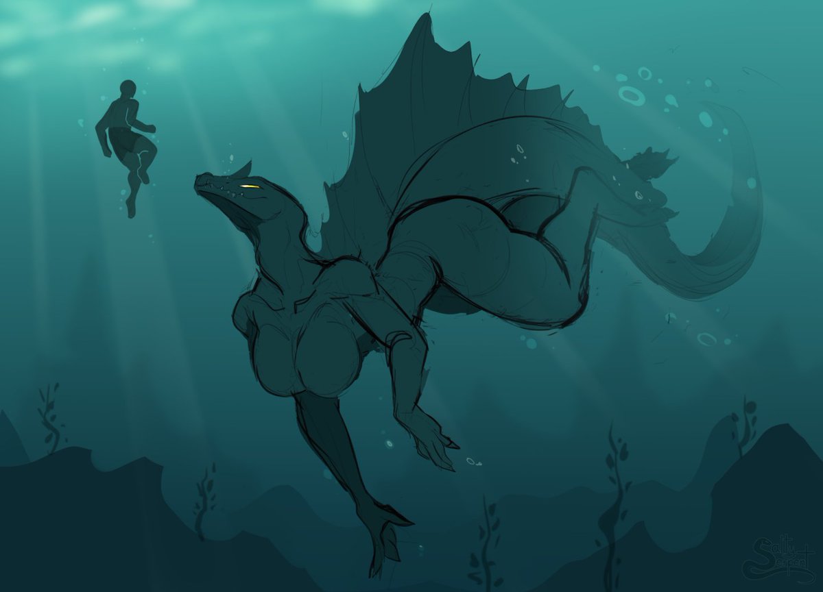 _SaltySerpent's tweet photo. didnt get to do much for the dino month 
but heres a spino https://t.co/VAR7b5nH4n