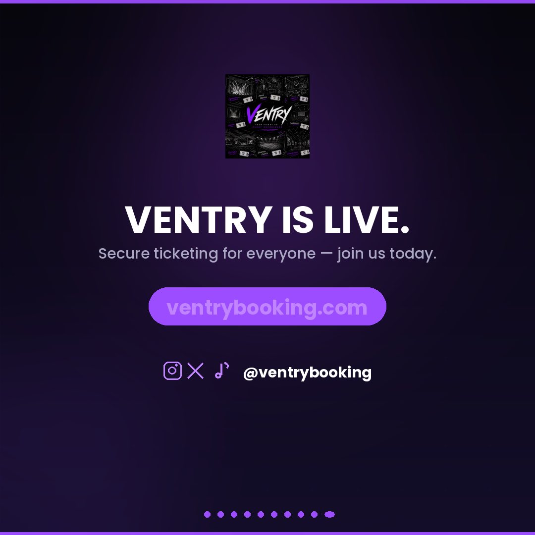 ventrybooking's tweet photo. Swipe through 👉 then join us at https://t.co/XFpPVpJlhC 🚀
#OnlineTicketing #EventTech #EventTicketing #SecureTicketing #Ventry https://t.co/jQh48NZH4H