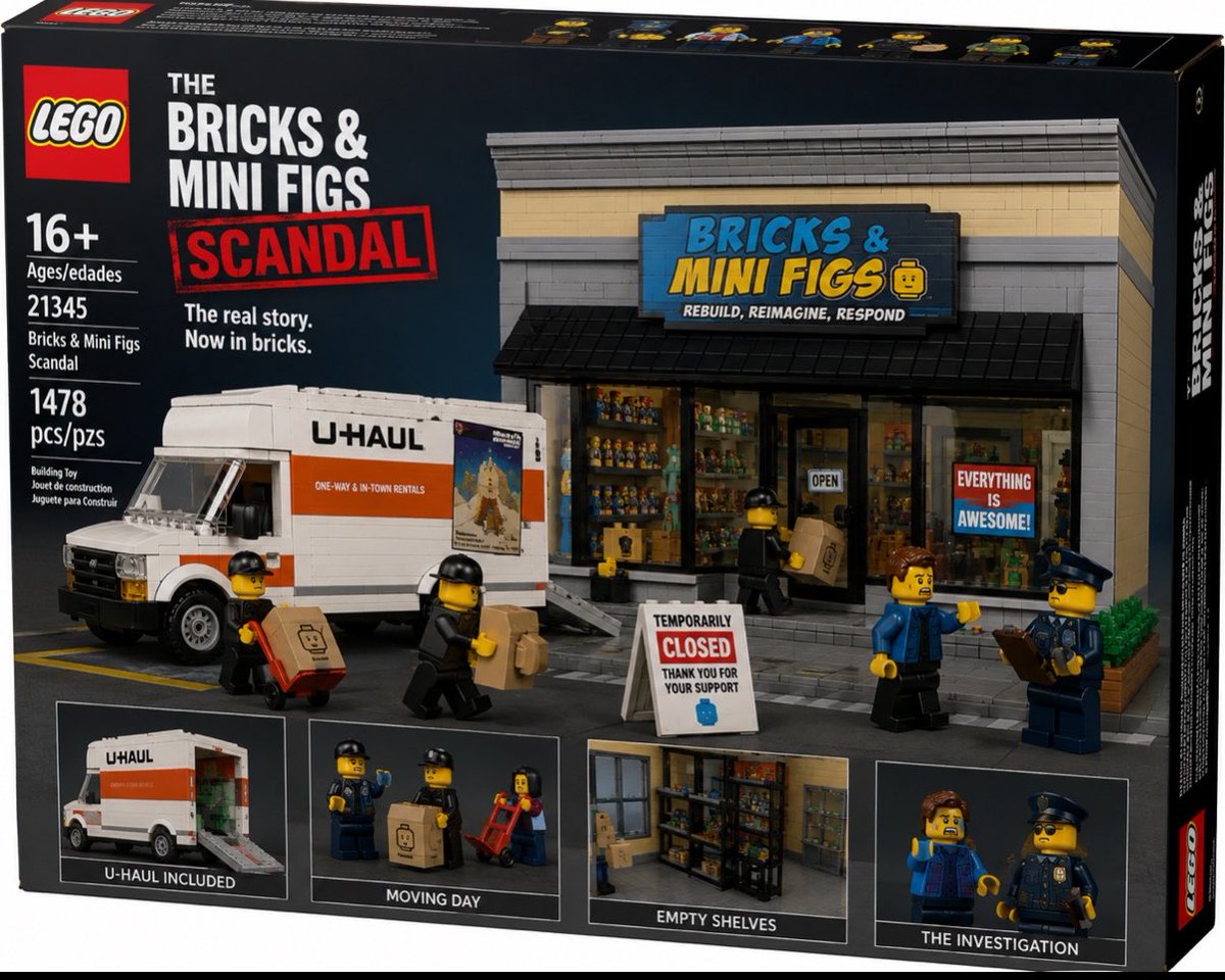 timshallowmeh's tweet photo. Saw a comment about how someone needs to make a Lego set about the Lego scandal https://t.co/vdoJYb7Lfq