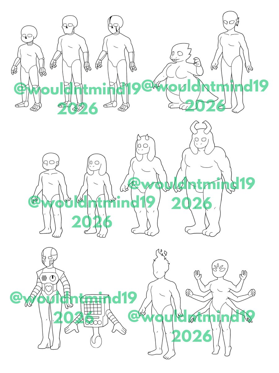 MindlessSf87122's tweet photo. https://t.co/FwDyKd4AAu

Selling bases of the Undertale cast!!

These can be used for Personal AUs and Adopts!

Currently selling for 50$!

#undertale #undertaleau #sansau #base #bases https://t.co/wP8aafqabq