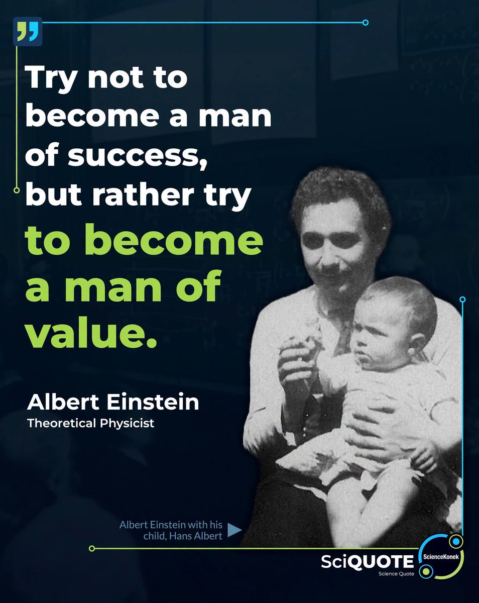 sciencekonek's tweet photo. #SciQuote 𝗧𝗿𝘆 𝗻𝗼𝘁 𝘁𝗼 𝗯𝗲𝗰𝗼𝗺𝗲 𝗮 𝗺𝗮𝗻 𝗼𝗳 𝘀𝘂𝗰𝗰𝗲𝘀𝘀, 𝗯𝘂𝘁 𝗿𝗮𝘁𝗵𝗲𝗿 𝘁𝗿𝘆 𝘁𝗼 𝗯𝗲𝗰𝗼𝗺𝗲 𝗮 𝗺𝗮𝗻 𝗼𝗳 𝘃𝗮𝗹𝘂𝗲. - 𝘼𝙡𝙗𝙚𝙧𝙩 𝙀𝙞𝙣𝙨𝙩𝙚𝙞𝙣
Today we celebrate me who not only strive for success but also embody character, integrity, and strong values in being a father. Happy Father's Day!
