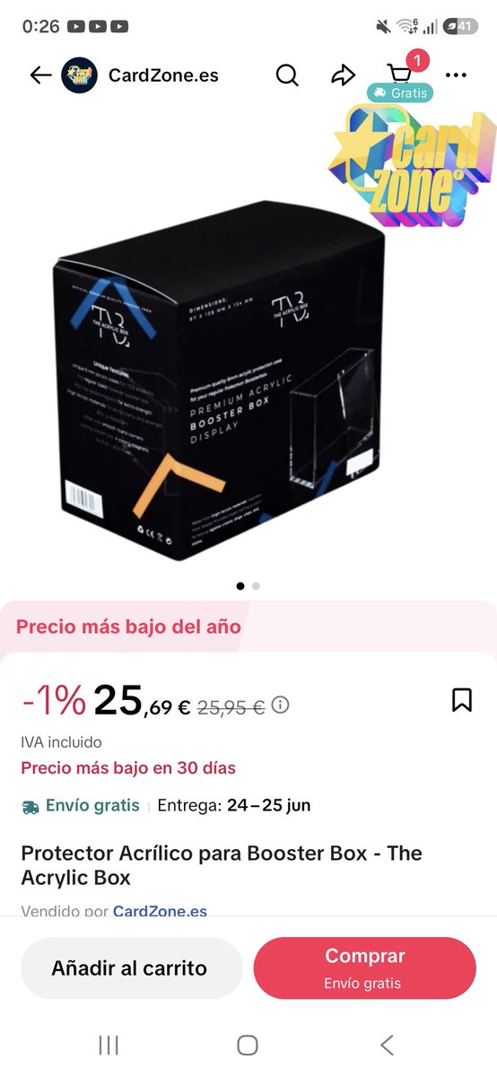 cordepoke's tweet photo. @POKESTOCK_ES hola, tienes alguna idea de buenos acrílicos? quería comprarme este para una booster box porque me parece el mejor, pero no se.. https://t.co/RZAw7ySiHE