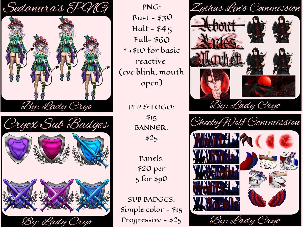 ArtbyLadyxCryo's tweet photo. All the commission information is here.
My DMs are open. https://t.co/7RmFbgFyUP