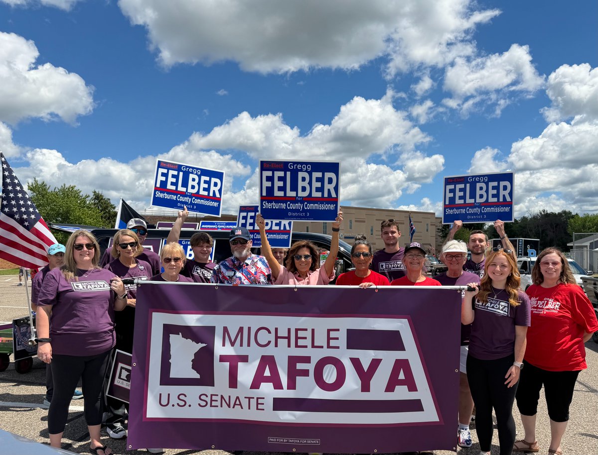 Michele_Tafoya's tweet photo. What a great day at the Becker Freedom Days Parade meeting so many wonderful people! Thank you to everyone who stopped by to say hello and share their support.

The August 11 Republican primary is right around the corner, and we're working hard every day to earn your vote. https://t.co/gnTIwfLCks