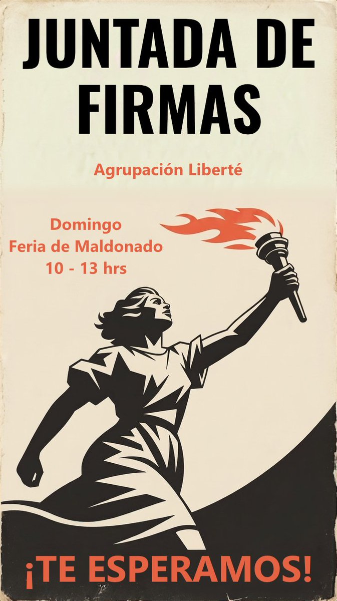 Agrup_Liberte's tweet photo. ¡Este domingo nos movemos en Maldonado!
Vamos a estar en la feria de Maldonado charlando, proponiendo y juntando firmas.
La libertad, empieza con vos. https://t.co/vylfdPQsFY