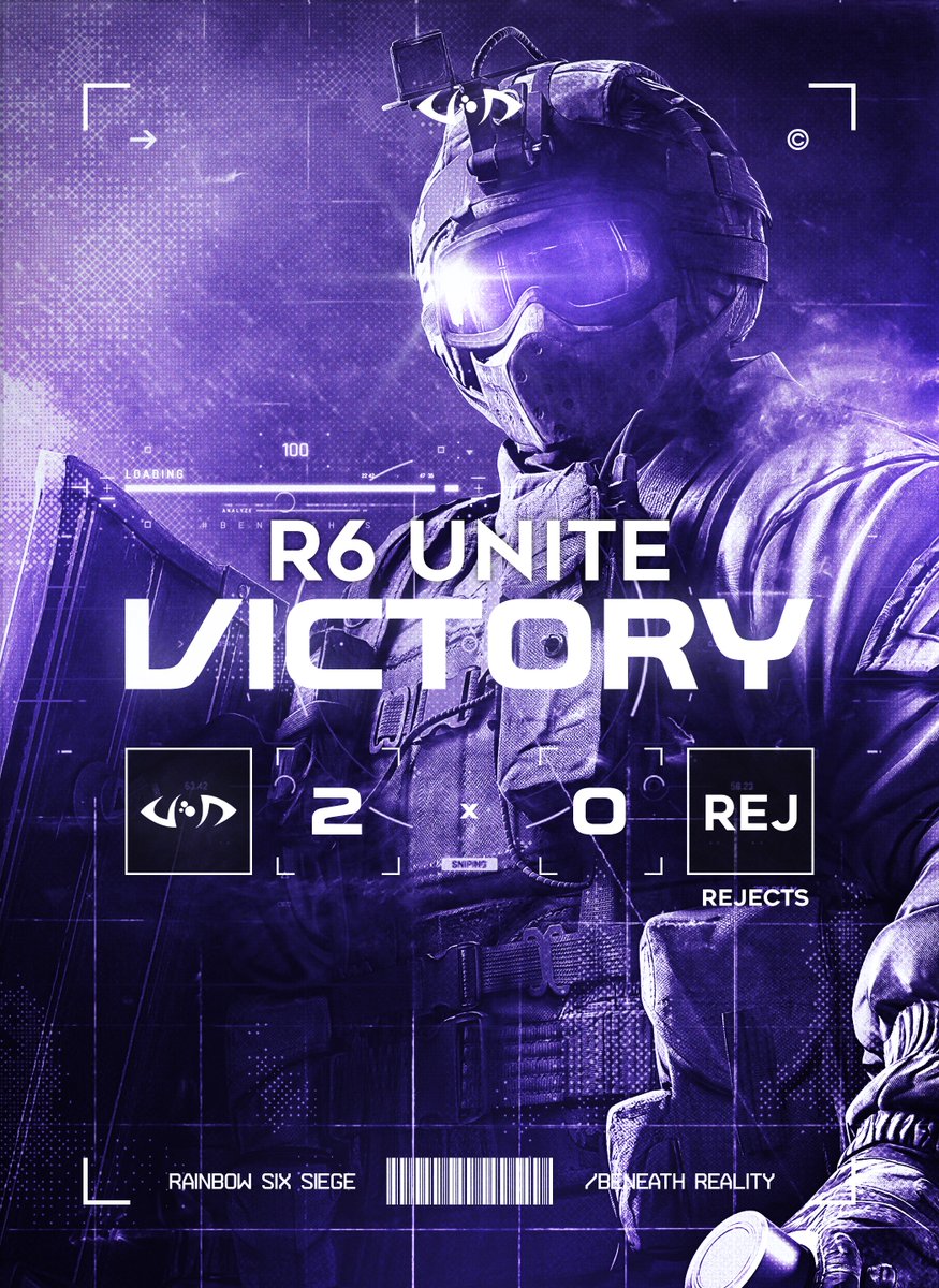 BeneathHQ's tweet photo. Beneath defeats #Rejects bringing us to FINALS in @R6Unite 💫

Beneath (2) - Rejects (FF)

🎮@Disciple_R6
🎮@Pradoism_R6
🎮@JrazerR6
🎮@MuhtasimR6
🎮@PixalGun3DGX
🎮@BIRDYR6X

👨‍💼@pronestarz (C)
👨‍💼@bloomgmt

@R6esports // #BeneathR6 // #RainbowSixSiege https://t.co/S4cXlH4qqW