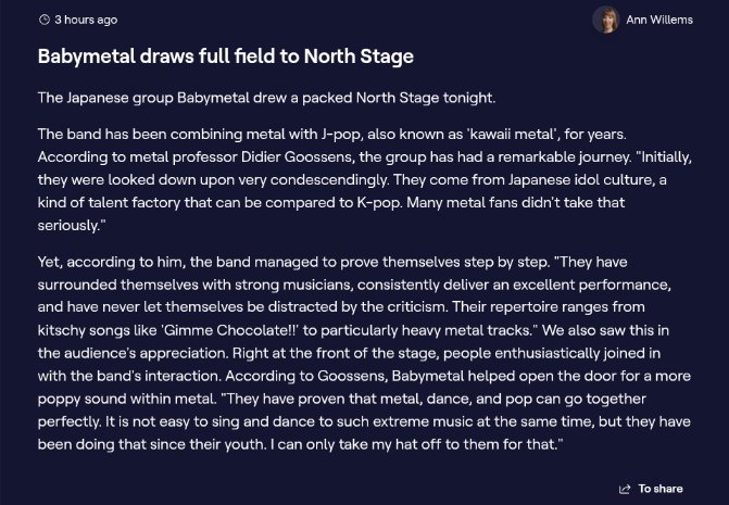 soulbicycle's tweet photo. LIVE Stampvolle weide voor headliner Bring Me The Horizon, Bad Omens heeft goed gesmaakt debuut achter de rug | @vrtnws. 

"#Babymetal draws full field to North Stage" 

#BABYMETALWORLDTOUR2026 #GMM26 #Brussels 
https://t.co/JitncIZ9sx https://t.co/x3n8H0EYEj